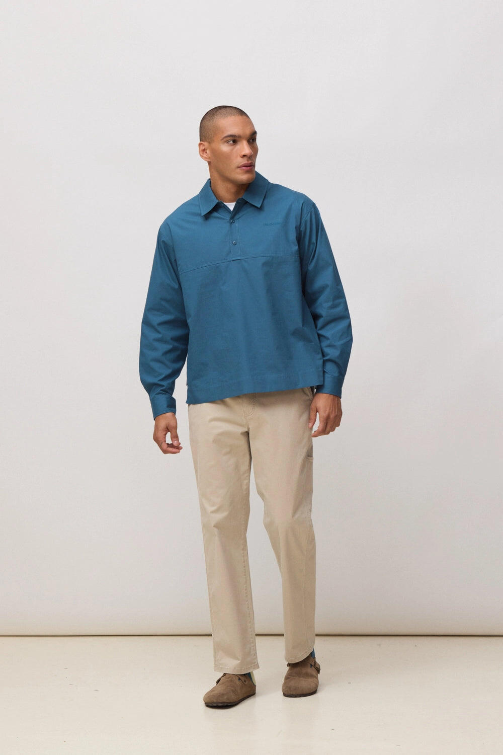 Sobrecamisa Blue Banana Indigo Blue de 100% Algodón 3/5