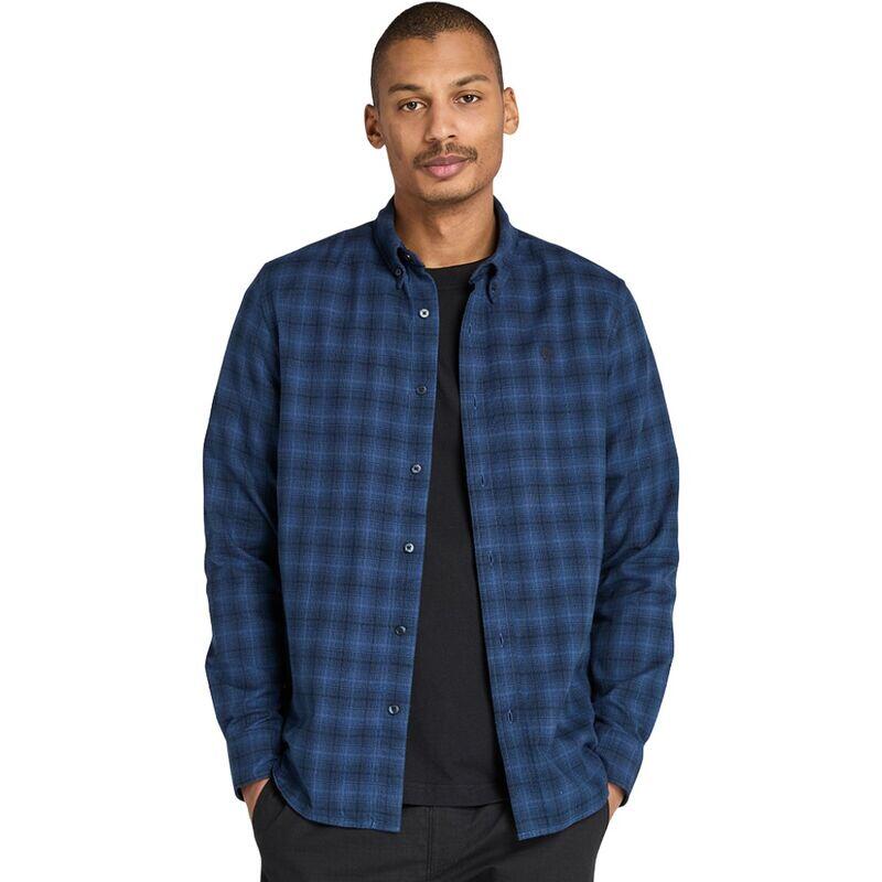 Camisa De Cuadros Aul Timberland Solucell Plaid Shirt Dark Blue Suave Y Cómoda 2/4