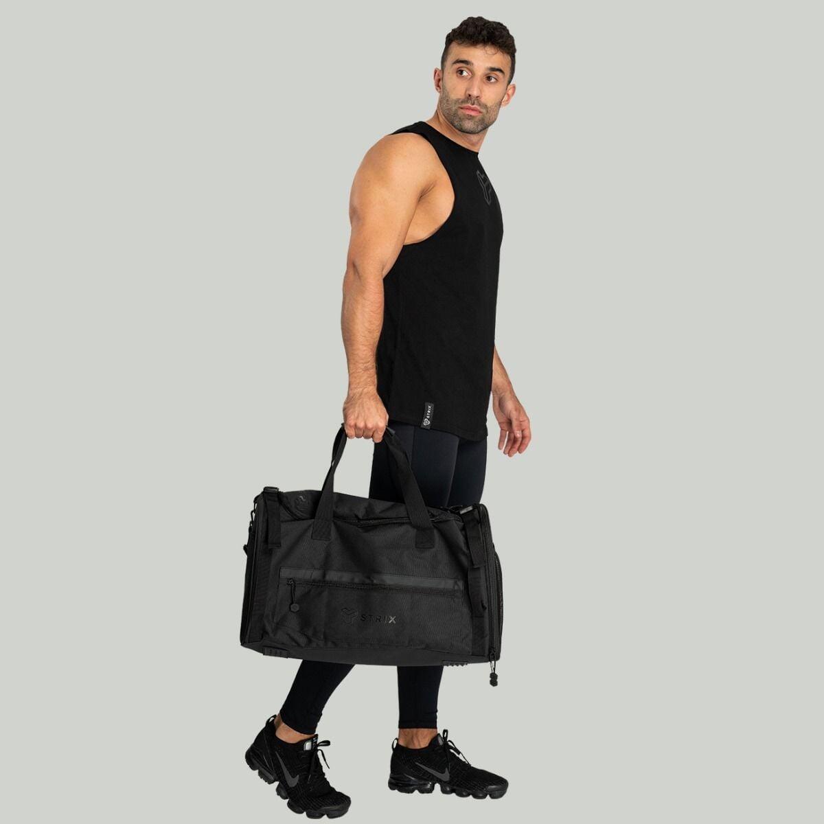 Uomo canotta traspirante nera Essential Cut-Off 6/7
