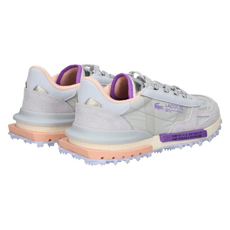 Zapatillas Lacoste Moradas y Grises Elite Active Grey Silver Cómodas y Ligeras 3/5