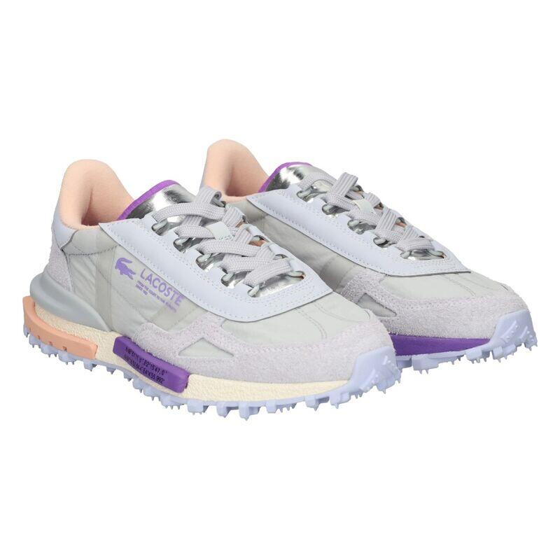 Zapatillas Lacoste Moradas y Grises Elite Active Grey Silver Cómodas y Ligeras 2/5
