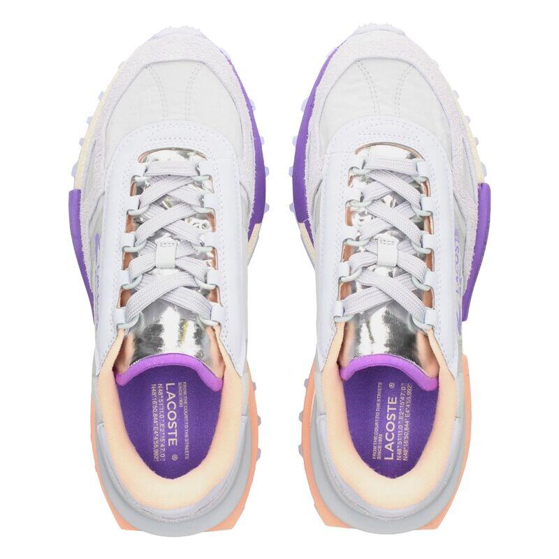 Zapatillas Lacoste Moradas y Grises Elite Active Grey Silver Cómodas y Ligeras 4/5