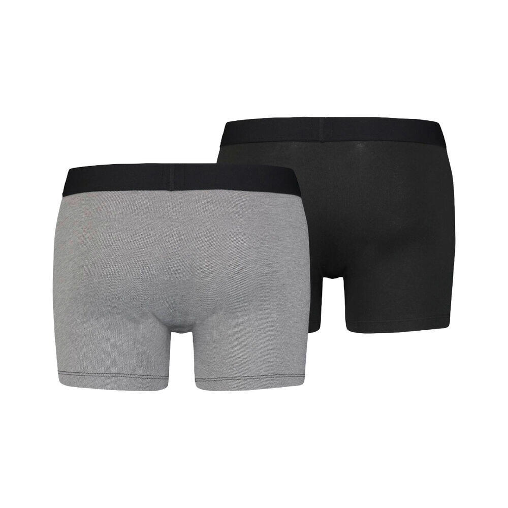 Pack de 2 Calzoncillos Boxer Levis Black - Grey de Algodón Elástico 2/5