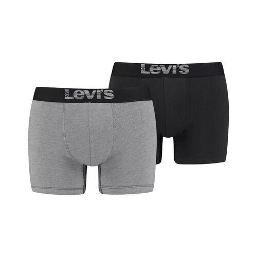 Pack de 2 Calzoncillos Boxer Levis Black - Grey de Algodón Elástico 5/5