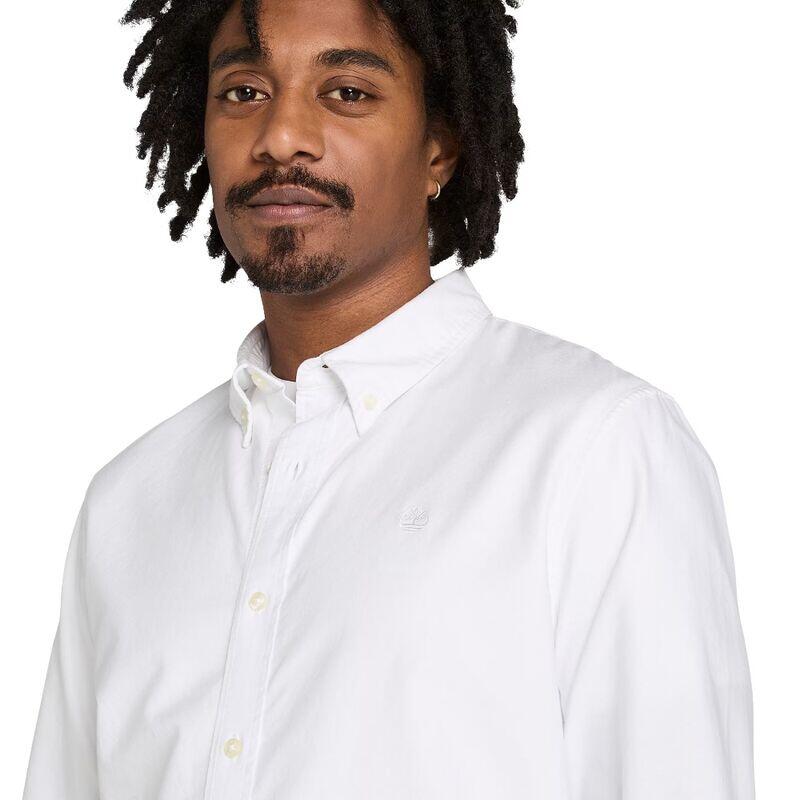 Camisa Blanca Timberland Oxford Shirt White Entallada Y Elegante 2/5