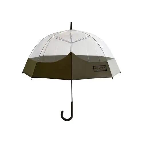 Paraguas Hunter Verde y Transparente Original Moustach Bubble Dark Olive 4/4