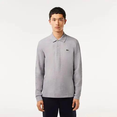 Polo Gris Lacoste Heathered Vigoré 4/4