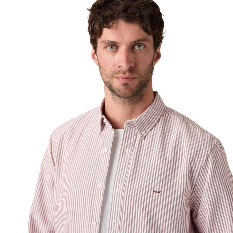 Camisa Rayas Rojas Levis Authentic Button-Down Shirt Waylon Stripe Russet Brown 3/5