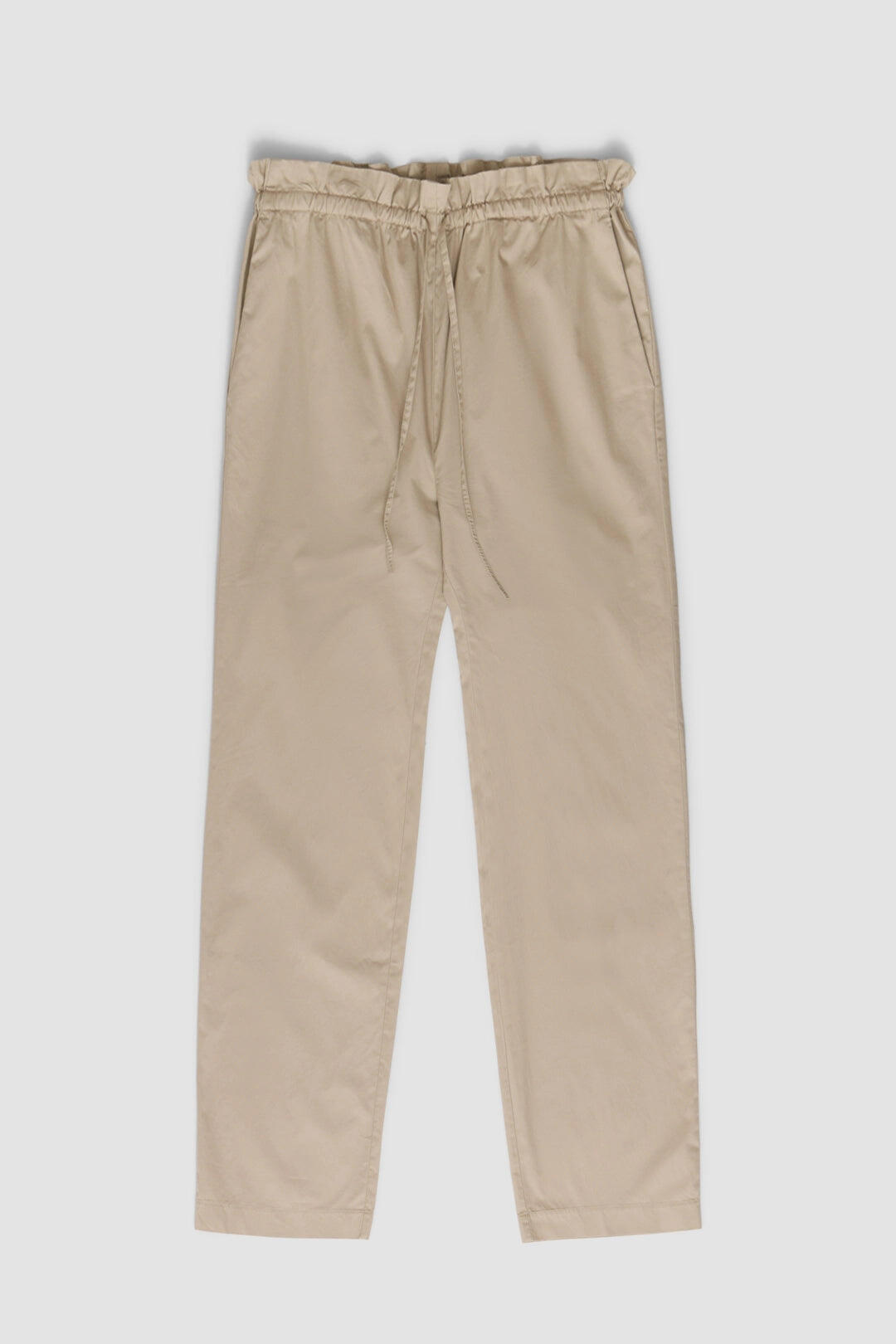 Pantalón Mujer Blue Banana Straight Poplin Camel de 100% Algodón 4/4