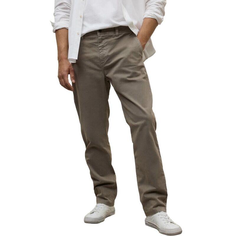 Pantalones Marrón Ecoalf Ethiwin Pants Dune De Corte Regular Y Cintura Elástica 3/5