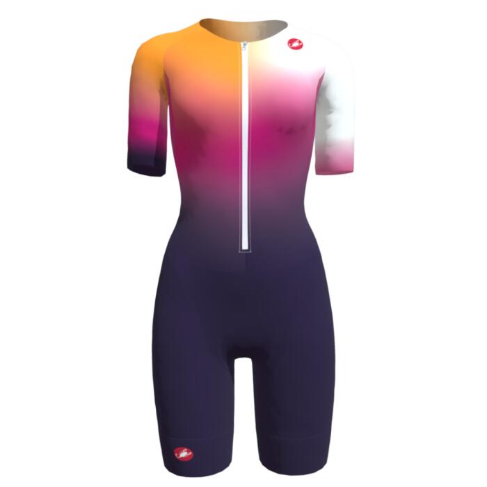 Trifonction Triathlon Femme Castelli Core Tri MC White/Navy/Pink 2/5