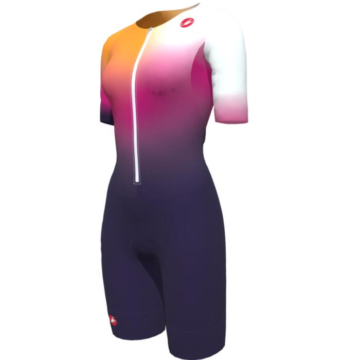 Trifonction Triathlon Femme Castelli Core Tri MC White/Navy/Pink 4/5