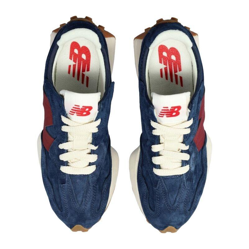 Zapatillas Azules New Balance 327 Navy Monarch Burgundy Cómodas y Elegantes 3/5