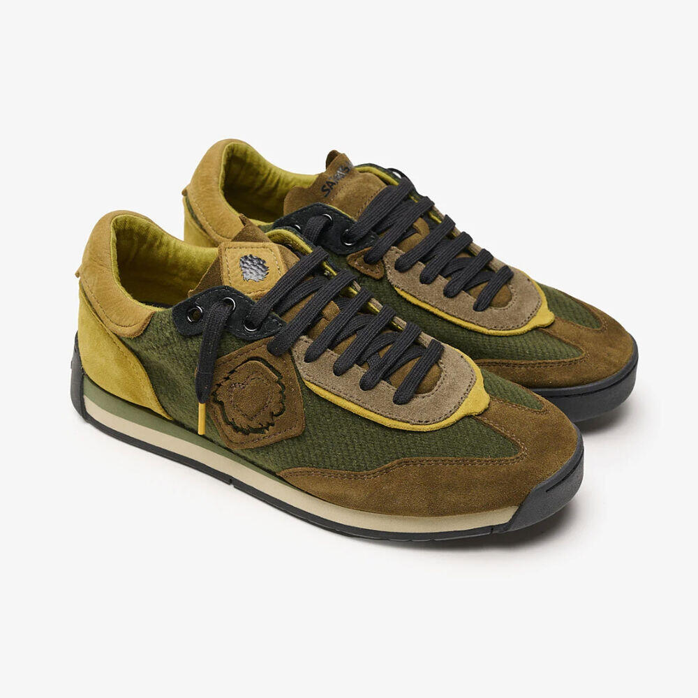 Zapatillas Verdes Satorisan Enso Twill Felt Khaki Psychadelic 2/5