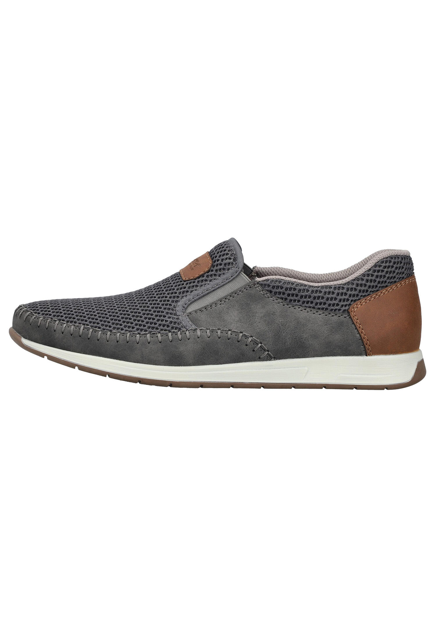 Rieker Herren Schlupfschuh Slipper mit Stretcheinsätzen 11954-45 Grey 6/6