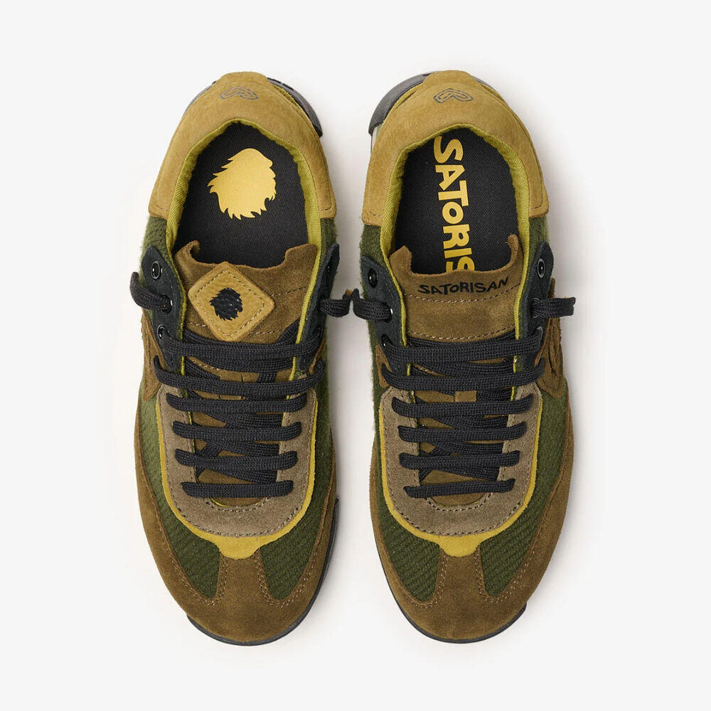 Zapatillas Verdes Satorisan Enso Twill Felt Khaki Psychadelic 4/5