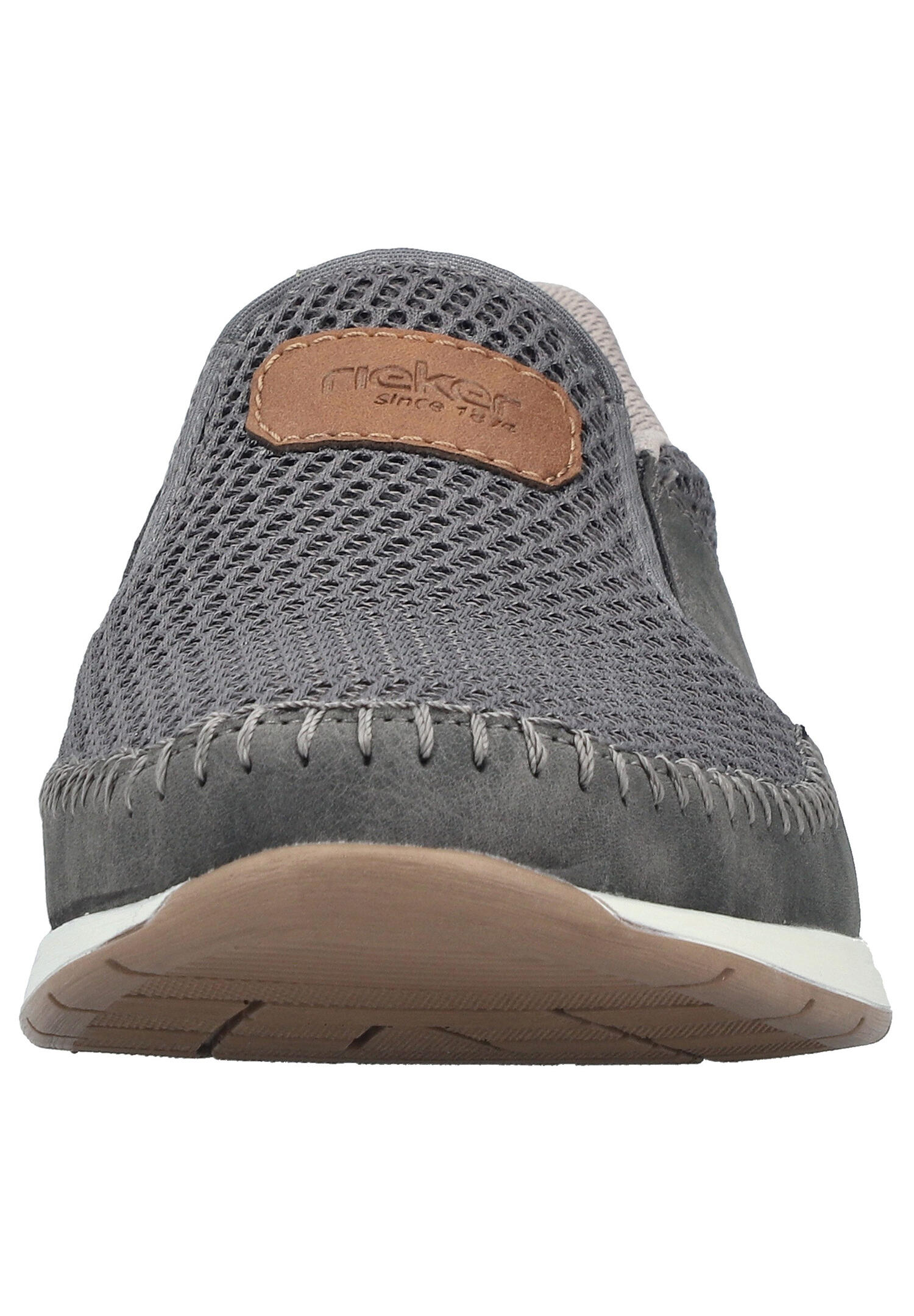 Rieker Herren Schlupfschuh Slipper mit Stretcheinsätzen 11954-45 Grey 4/6