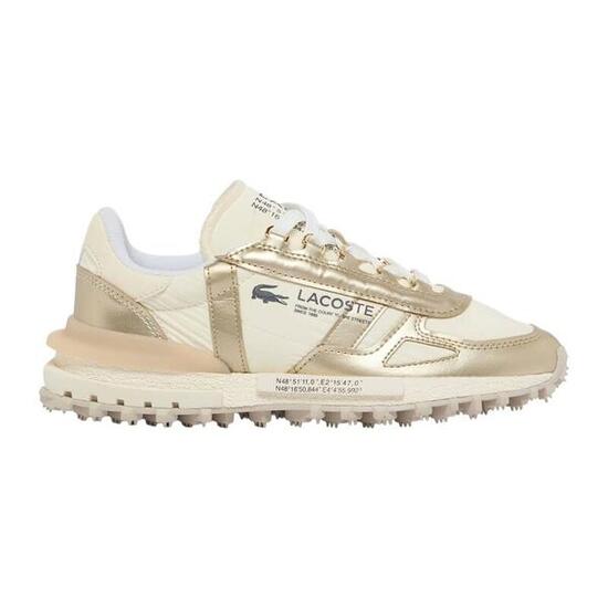Zapatillas Doradas Lacoste Elite Active White Gold con Estilo Running de los 70