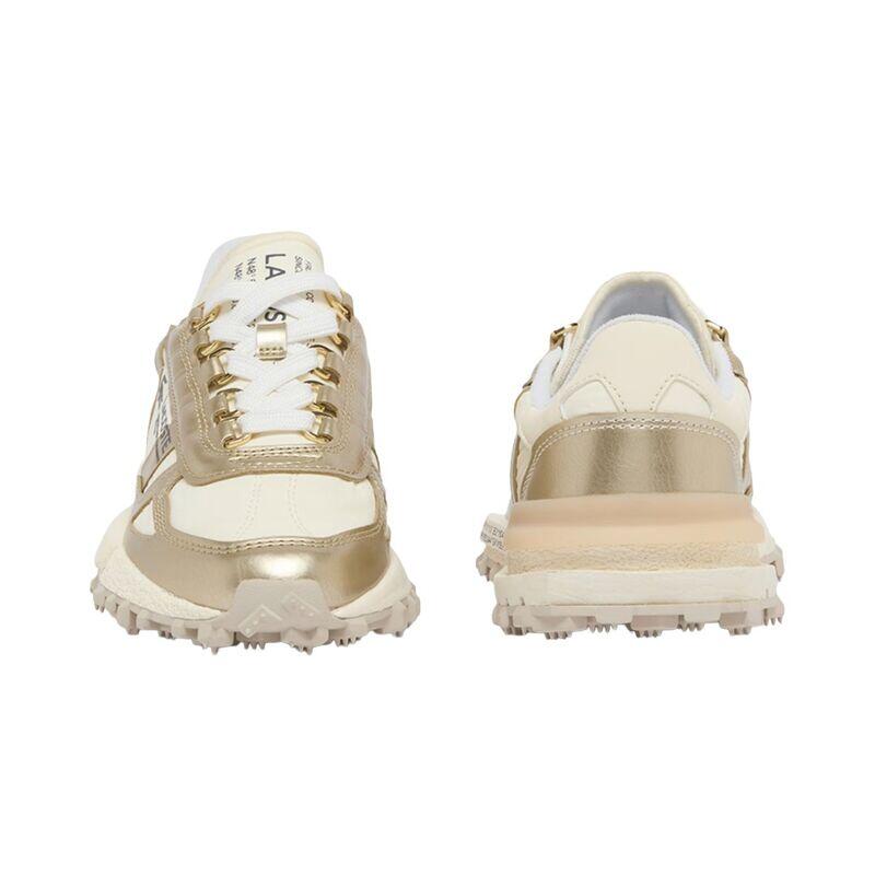 Zapatillas Doradas Lacoste Elite Active White Gold con Estilo Running de los 70 4/5