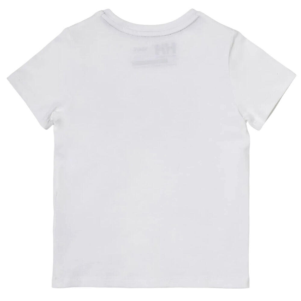 Camiseta Blanca Helly Hansen Logo T-shirt Niño White Estilo Casual 2/5