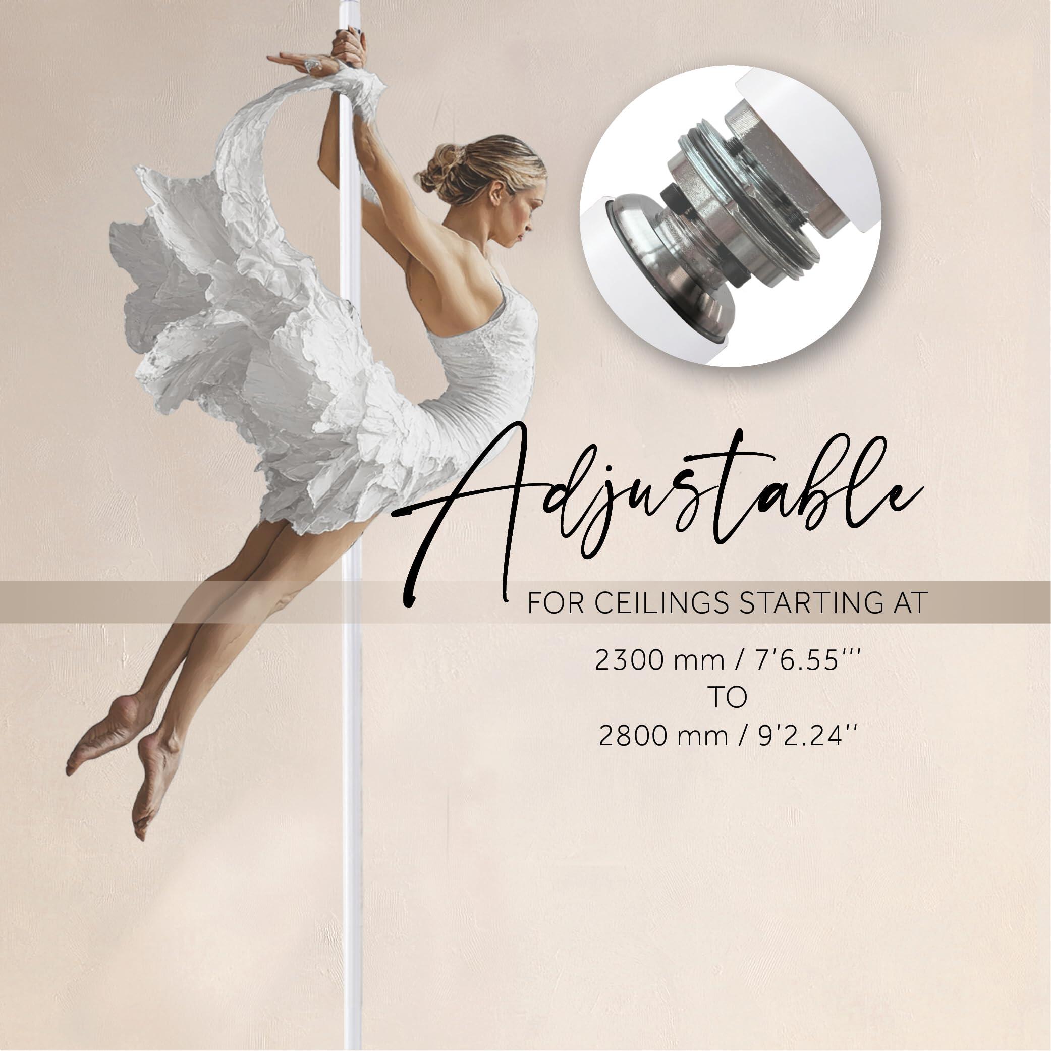 Classic G2 Standard Lock, poteau de danse portable, BLANC, 45mm 3/6