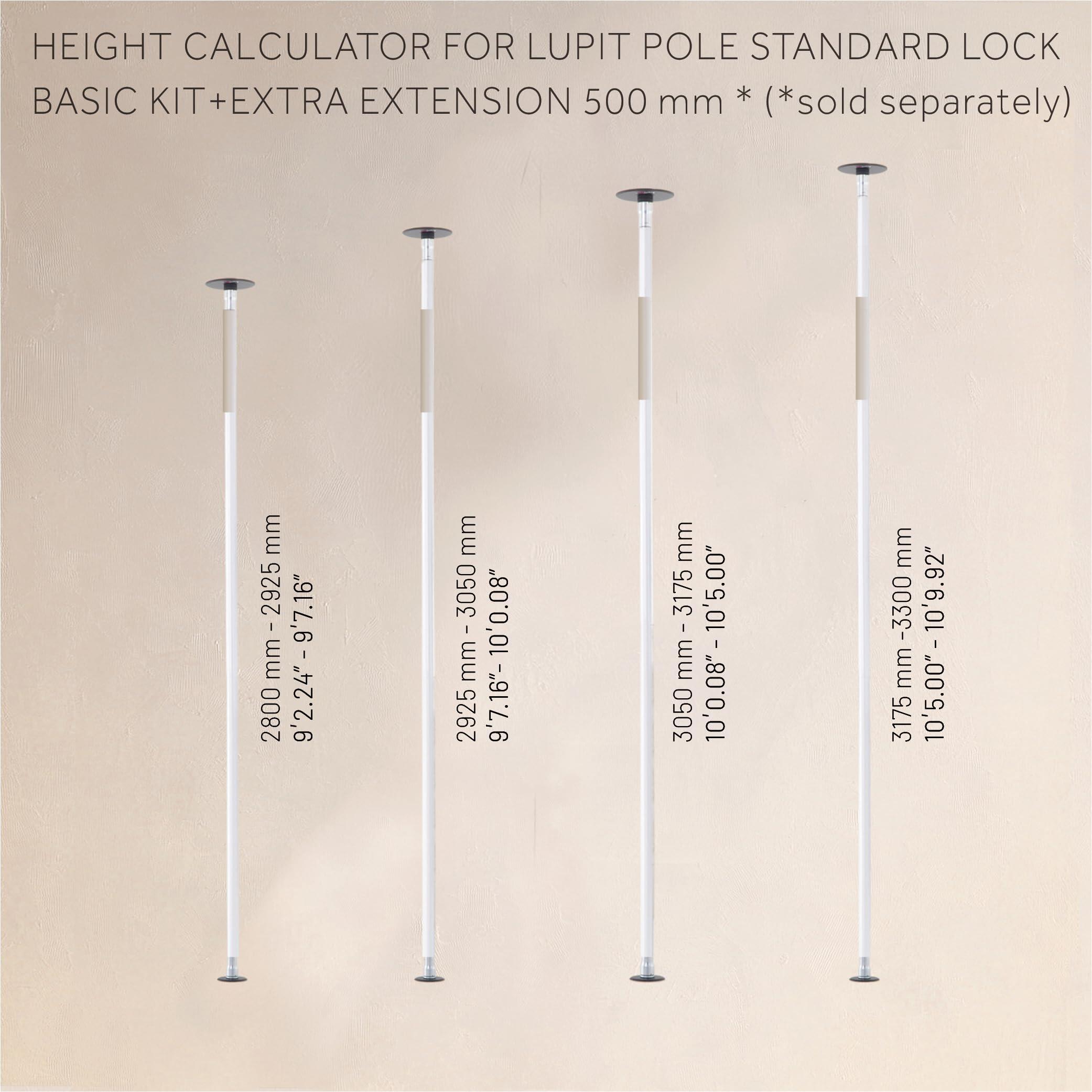 Classic G2 Standard Lock, poteau de danse portable, BLANC, 45mm 5/6