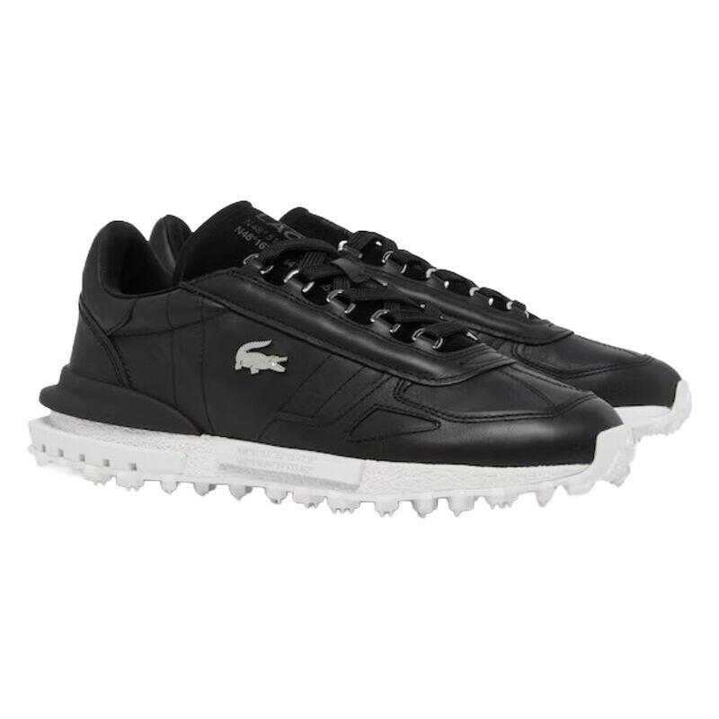 Zapatillas Negras Lacoste Elite Active Black White Cómodas y Ligeras 3/4