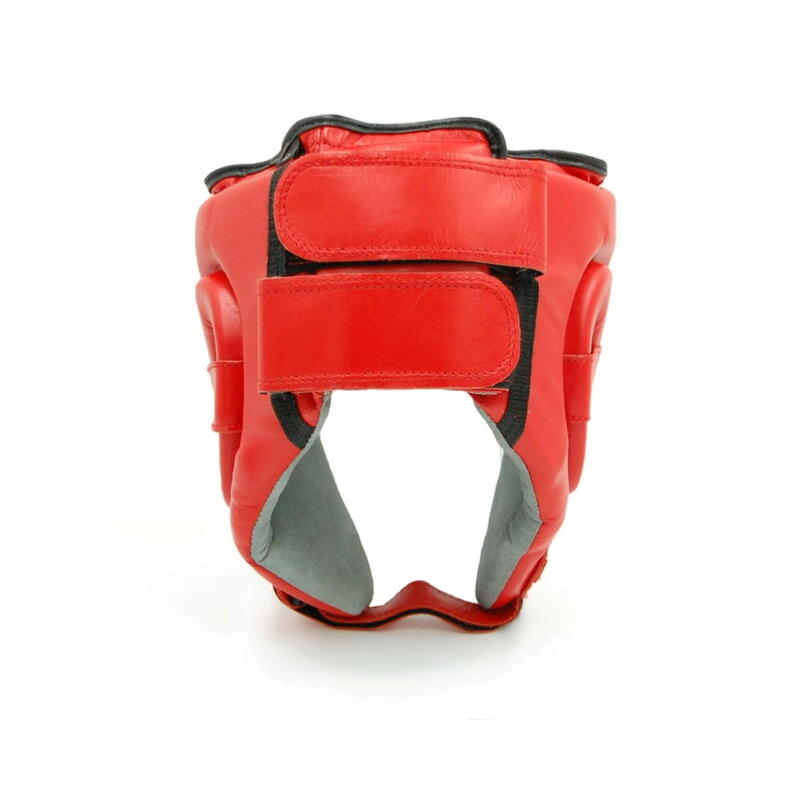 Kask bokserski Evolution Professional Equipment meczowy skórzany Pro Red