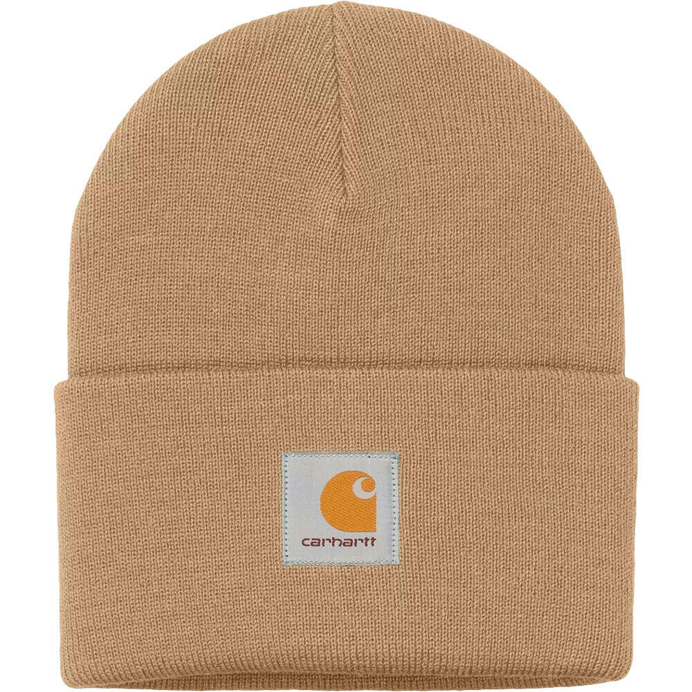 Gorro Marrón Carhartt Acrylic Watch Hat Dusty H Brown Elástico Y Cálido 2/4