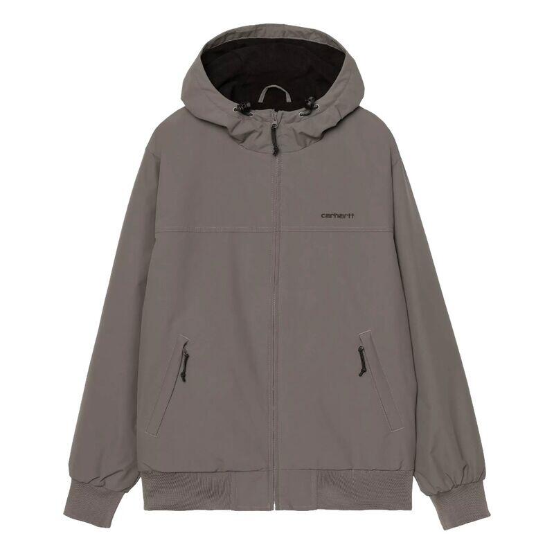 Cazadora Gris Carhartt Hooded Sail Jacket Porphyry con Forro Polar 1/5