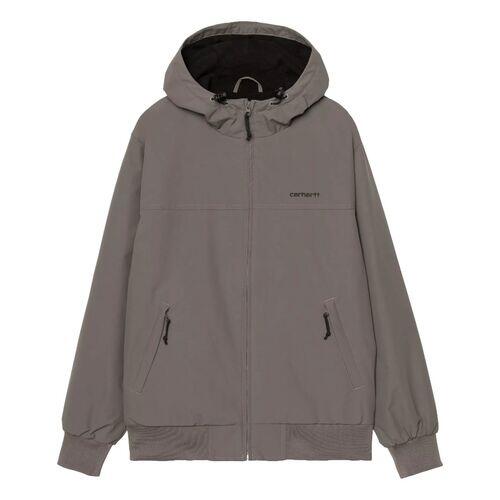 Cazadora Gris Carhartt Hooded Sail Jacket Porphyry con Forro Polar 5/5