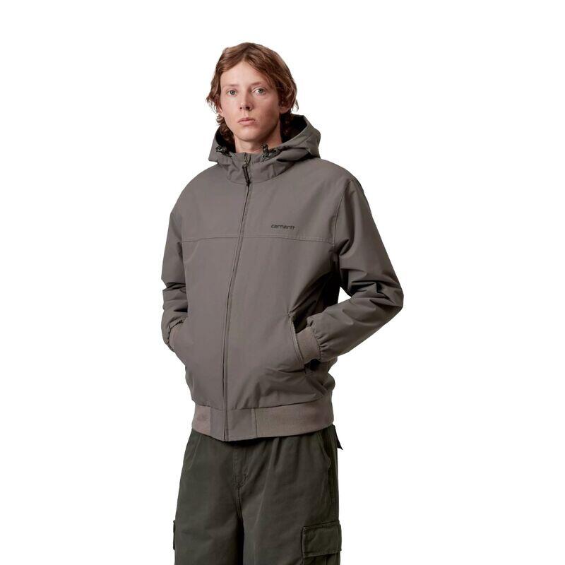 Cazadora Gris Carhartt Hooded Sail Jacket Porphyry con Forro Polar 4/5