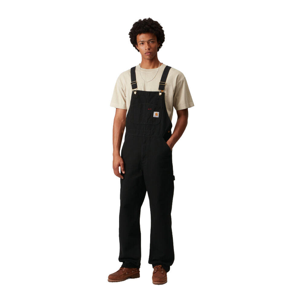 Peto Negro Carhartt Bib Overall Black Rinsed con Bolsillos 3/5