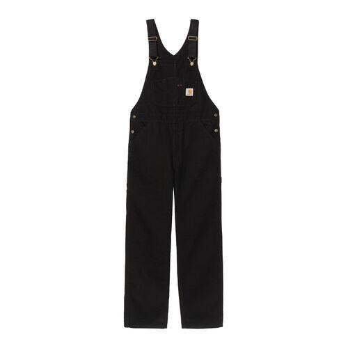 Peto Negro Carhartt Bib Overall Black Rinsed con Bolsillos 5/5