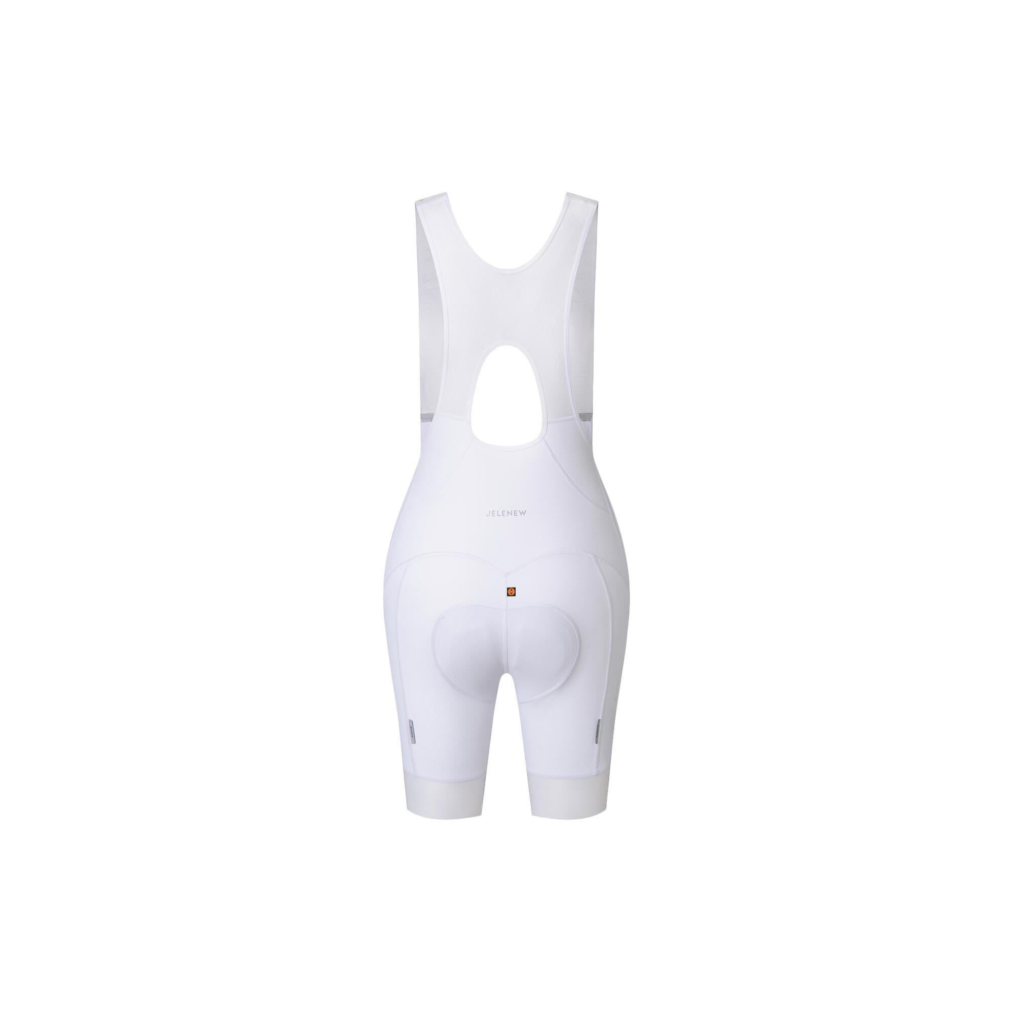 Pantalones Cortos con Tirantes ApexDrive de Alto Soporte Blanco Crema 2/6