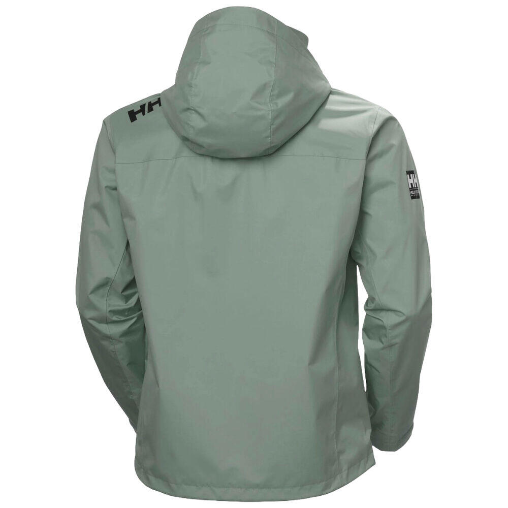 Chaqueta Verde Helly Hansen Crew Hooded Sailing Jacket 2.0 Grey Cactus 2/5