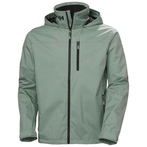 Chaqueta Verde Helly Hansen Crew Hooded Sailing Jacket 2.0 Grey Cactus 5/5