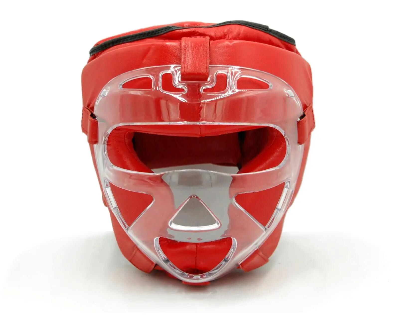 Kask bokserski Evolution Professional Equipment skórzany z kratą 2/4
