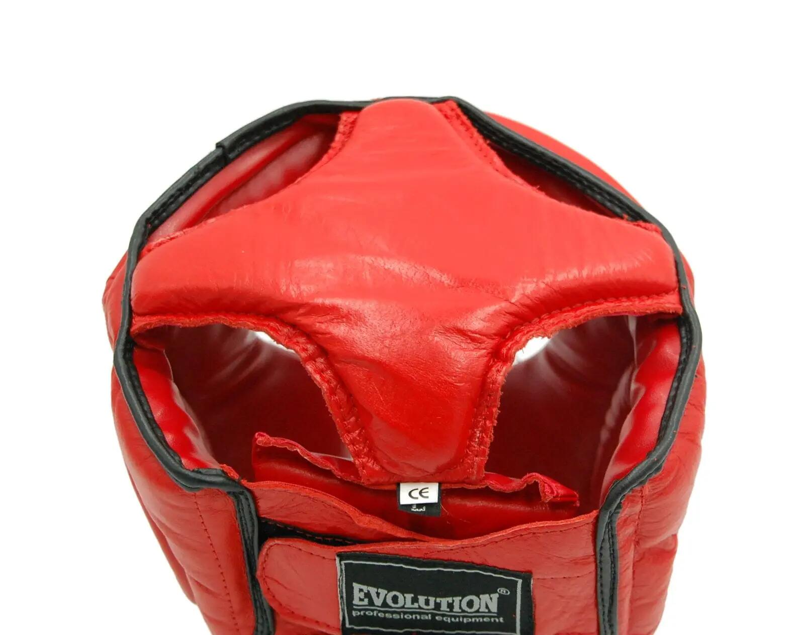 Kask bokserski Evolution Professional Equipment skórzany z kratą 4/4