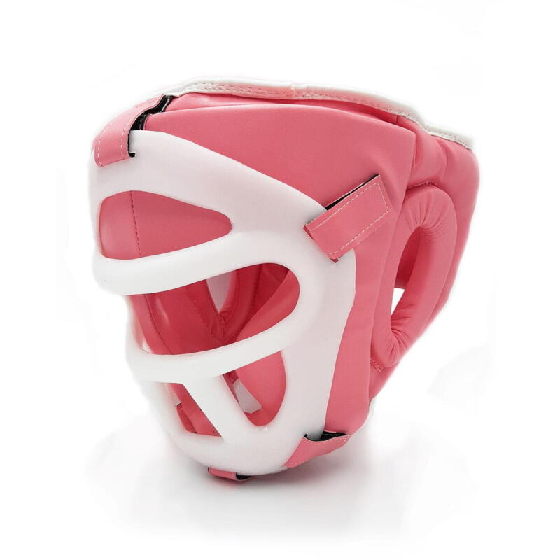 Kask bokserski Evolution Professional Equipment z maską Pink S