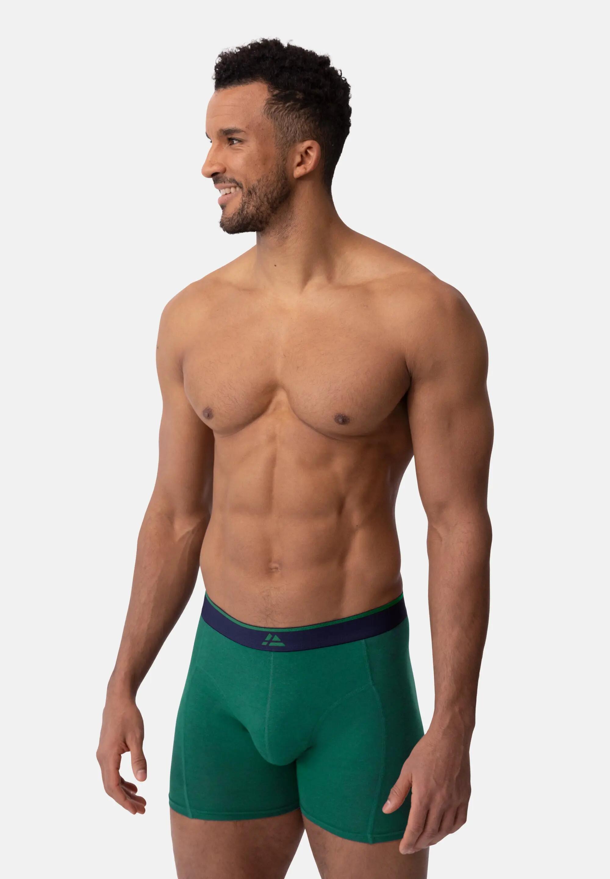 Boxers de bambu masculinos ultra macios respiráveis roupa interior 3-pack 3/5