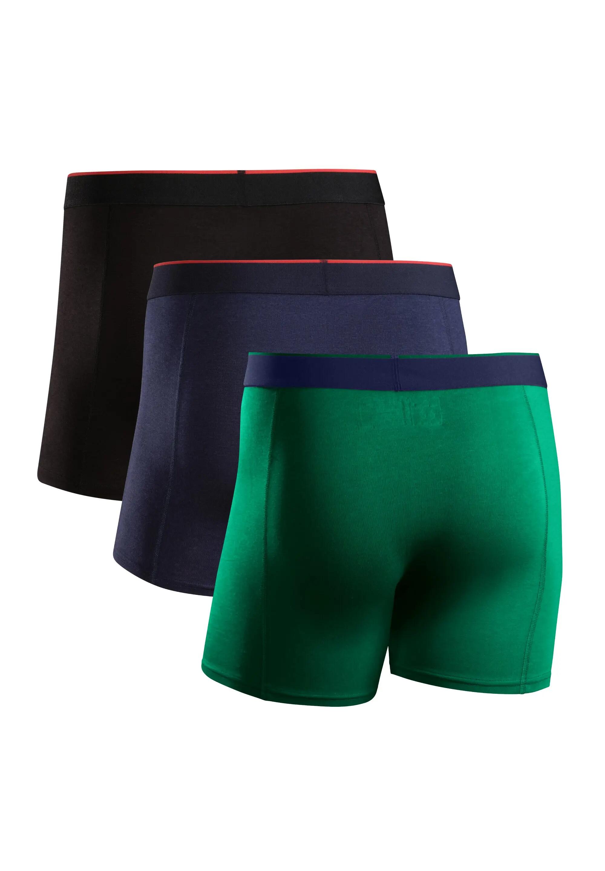 Boxers de bambu masculinos ultra macios respiráveis roupa interior 3-pack 2/5