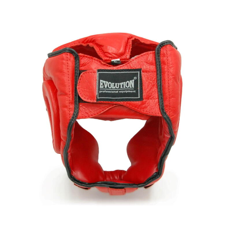 Kask bokserski Evolution Professional Equipment z kratą Full Contact Red
