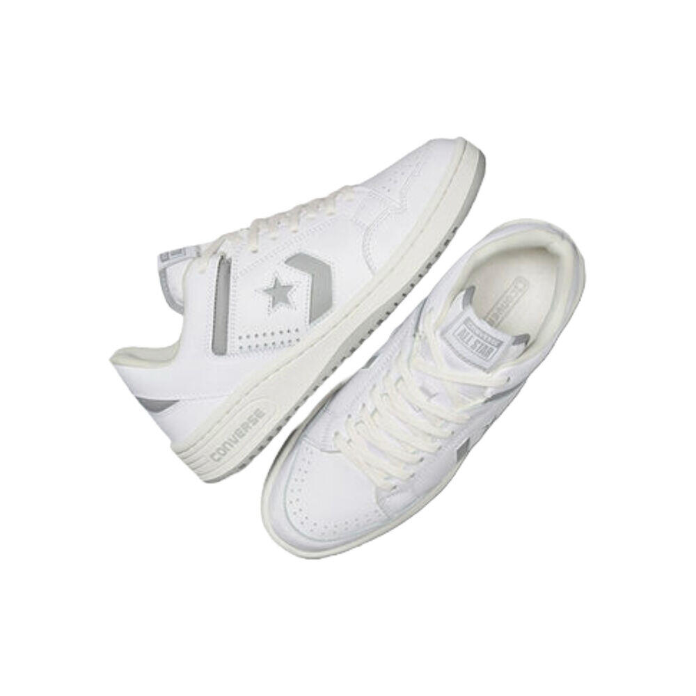Zapatillas Blancas-Gris Converse Weapon Leather Blanco Vintage 3/4