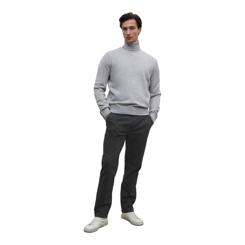 Pantalones Grises Ecoalf Ethiwin Pants Asphalt de Tiro Medio y Corte Regular 4/5