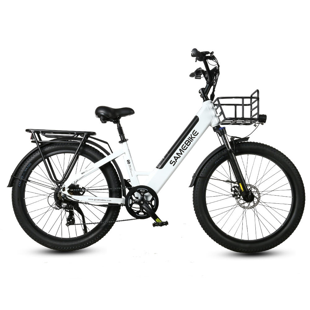 Elektrofahrrad mit Frontkorb SAMEBIKE RS-A01 Plus mit 48V 14Ah Akku 4/7