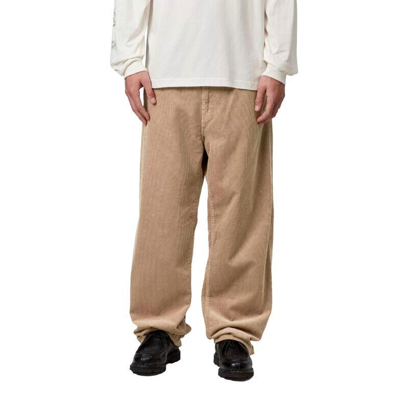Pantalones Beige Carhartt Landon Pant Leather Rinsed Pana de Corte Holgado 3/5