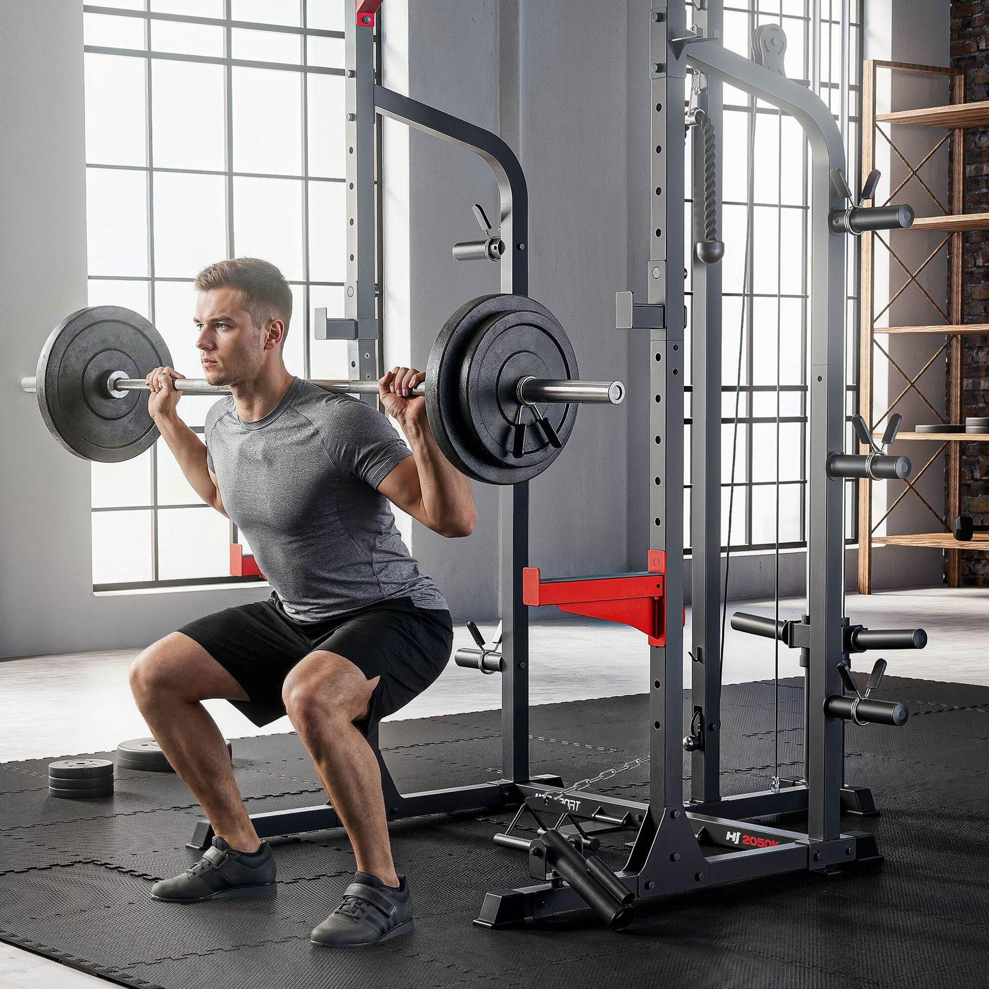 Klatka do treningu siłowego Power Rack Hop-Sport HS-2050K z wyciągiem 5/7