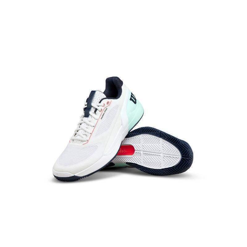 Zapatillas Wilson Rush Pro 5 Clay Blanco Aguamarina 4/5