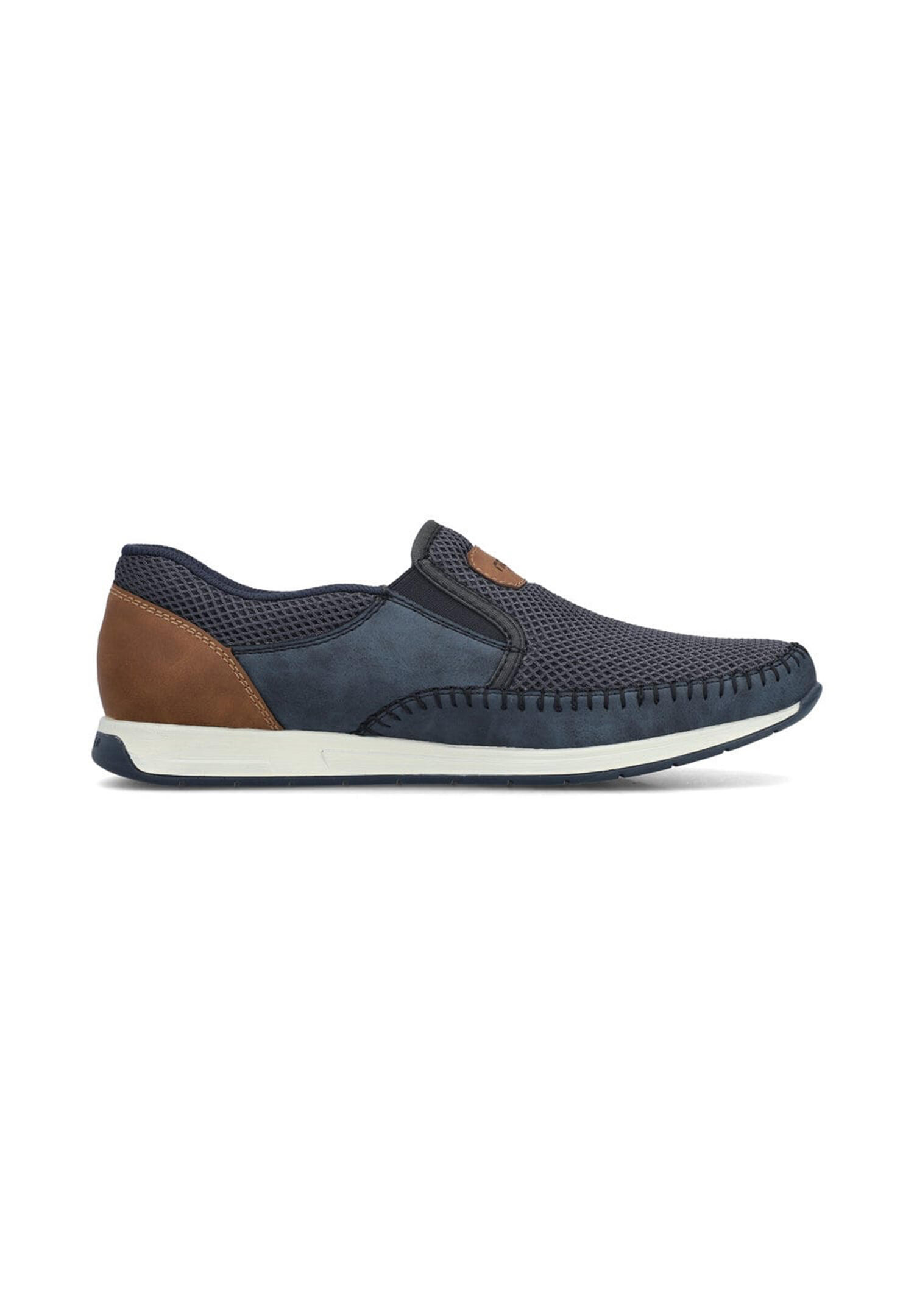 Rieker Herren Schlupfschuh Slipper mit Stretcheinsätzen 11954-14 Blue 5/5